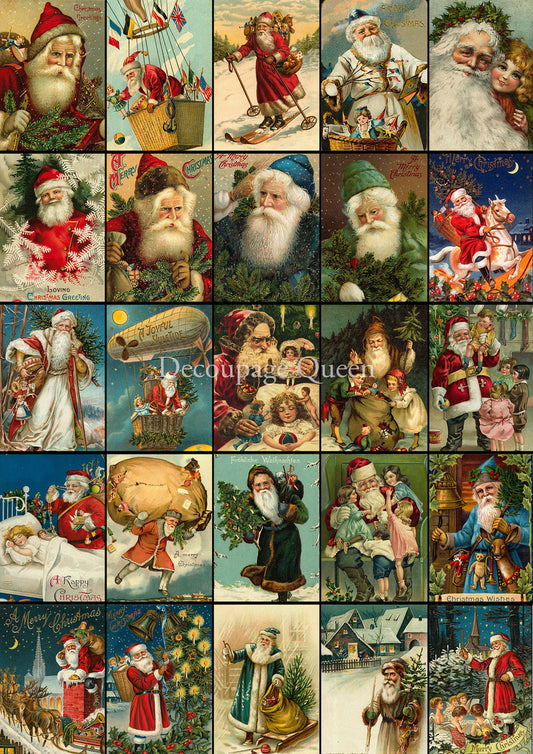 Decoupage Queen - Advent Santas