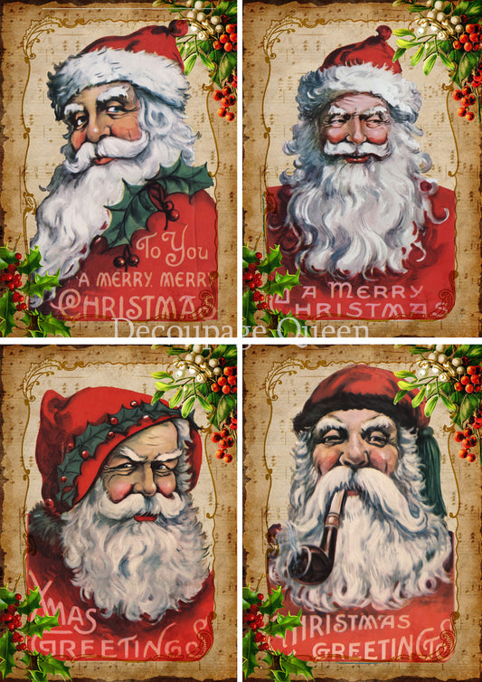 Decoupage Queen - Old School Santas