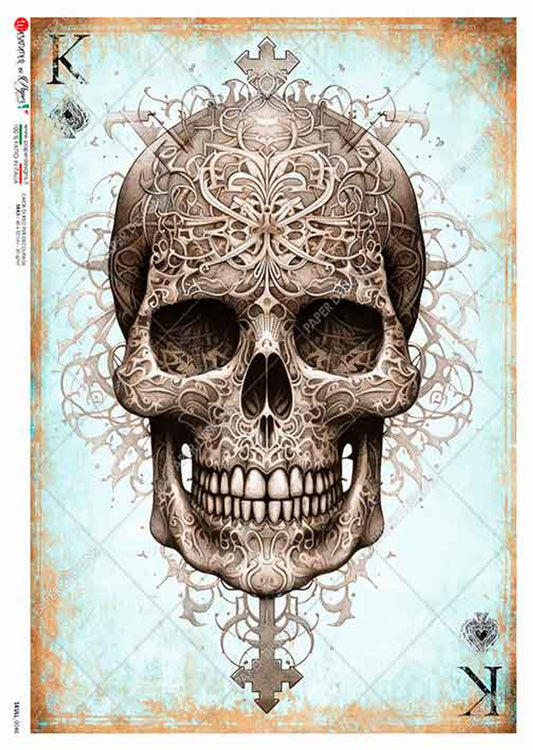 Paper Designs - Engraved Skull