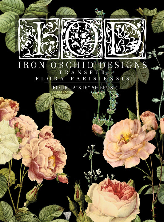 IOD - Flora Parisiensis Image Transfer (12″X16″ Pad- 4 Sheets)
